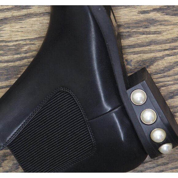 NWT On 34th Womens Jeovana Pearl Chelsea Booties 10019682400 Black Smooth 5.5M - Picture 12 of 12